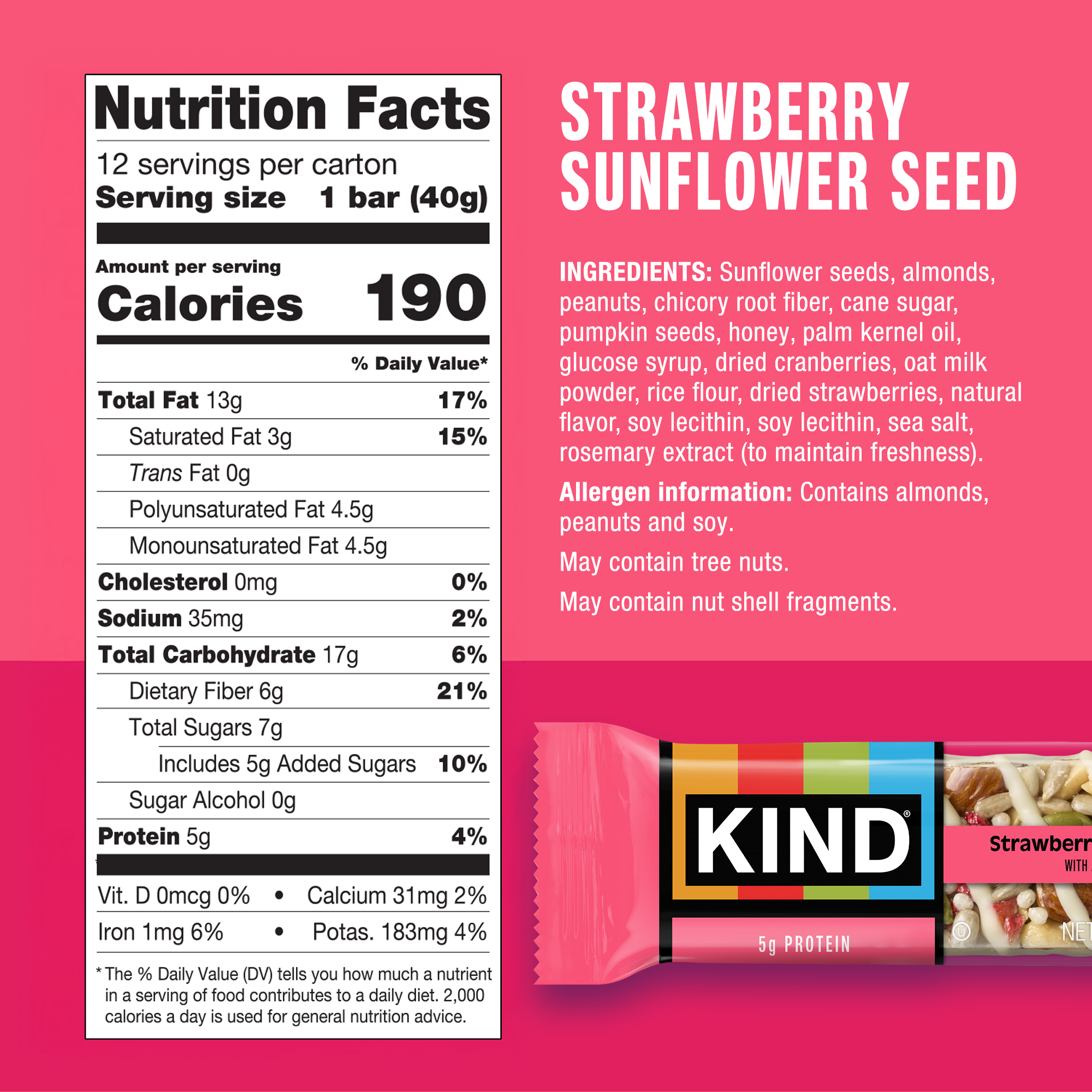 Strawberry Sunflower Seed